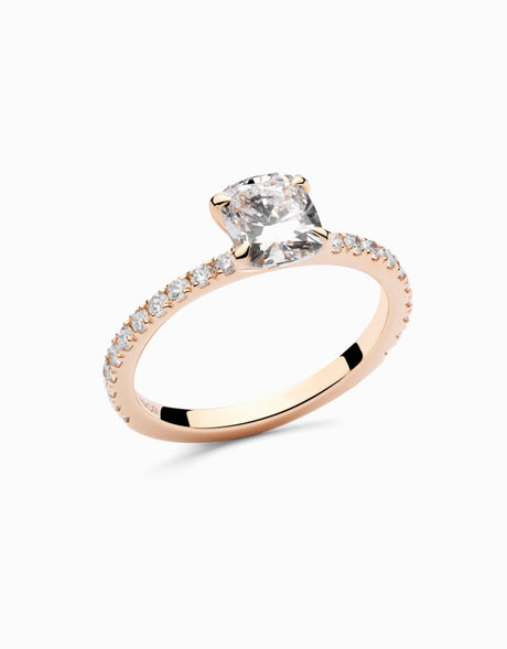 Anell Romanticism Cushion Rose · 1,00ct - Roosik & Co -