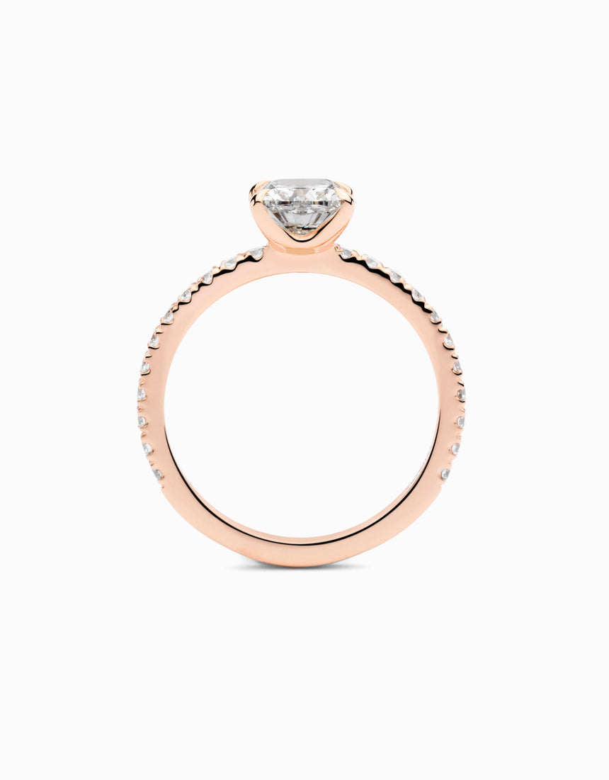 Anell Romanticism Cushion Rose · 1,00ct - Roosik & Co -