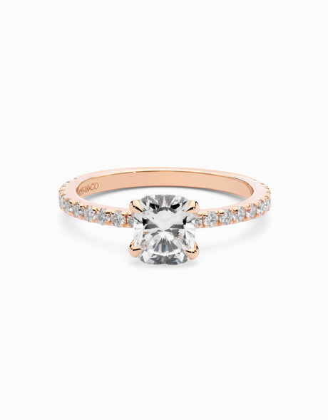 Anell Romanticism Cushion Rose · 1,00ct - Roosik & Co -