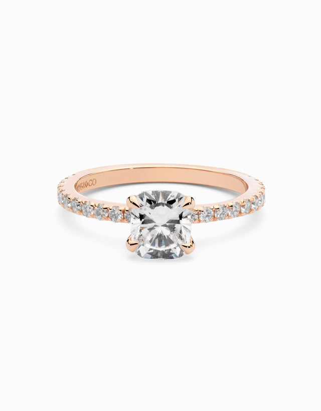 Anell Romanticism Cushion Rose · 1,00ct - Roosik & Co -