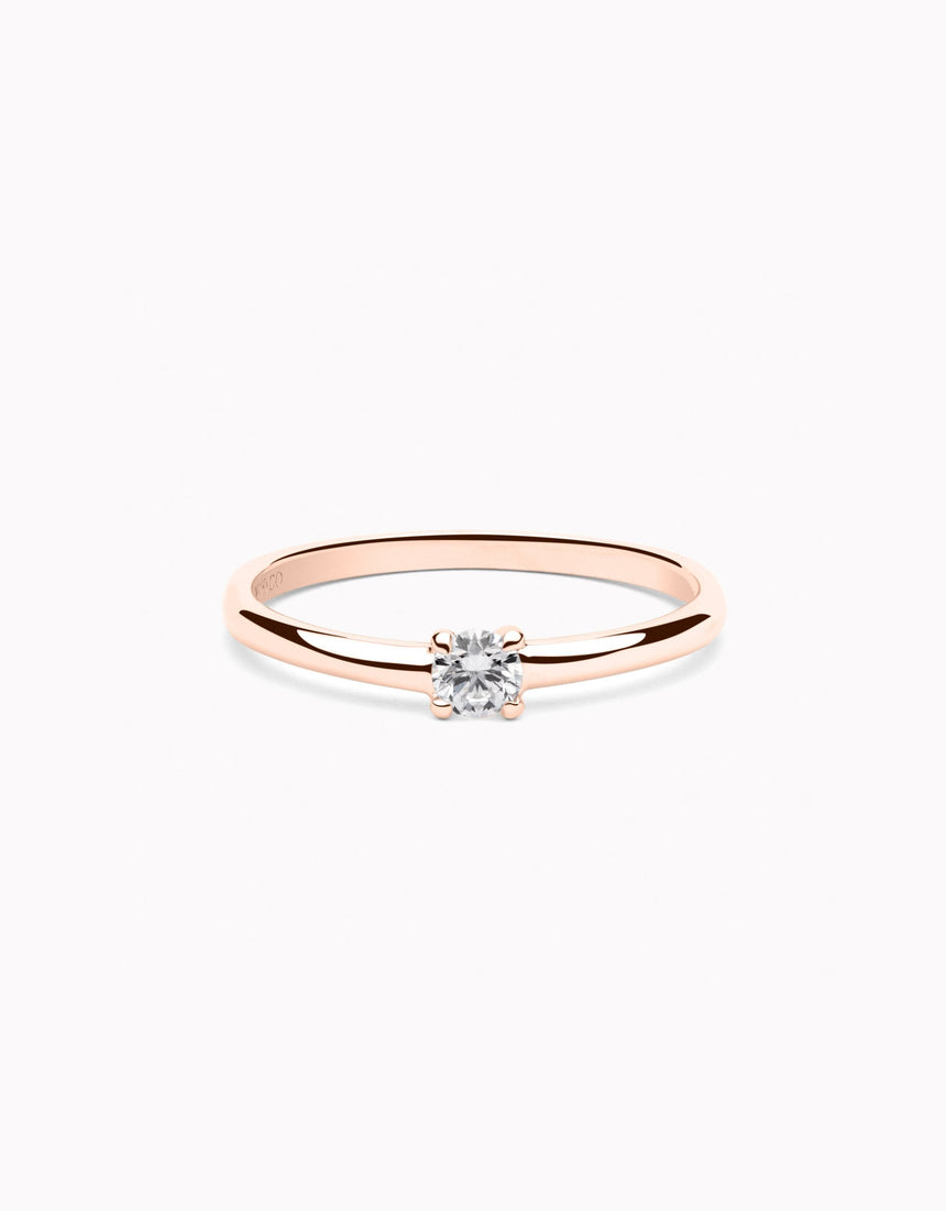 Anell compromís Essence Rose · 0,10ct - Roosik & Co - Anell