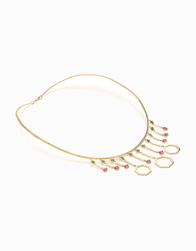Heptadrop necklace · Tourmalines