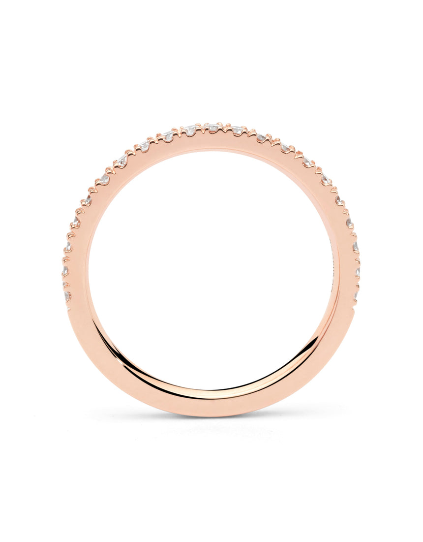 Aliança Half Slim Rose · 0,30ct - Roosik & Co - Anell