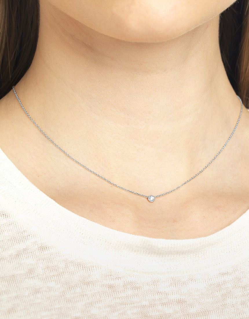 Penjoll Diamond 0,05ct · Or Blanc - Roosik & Co - Penjoll