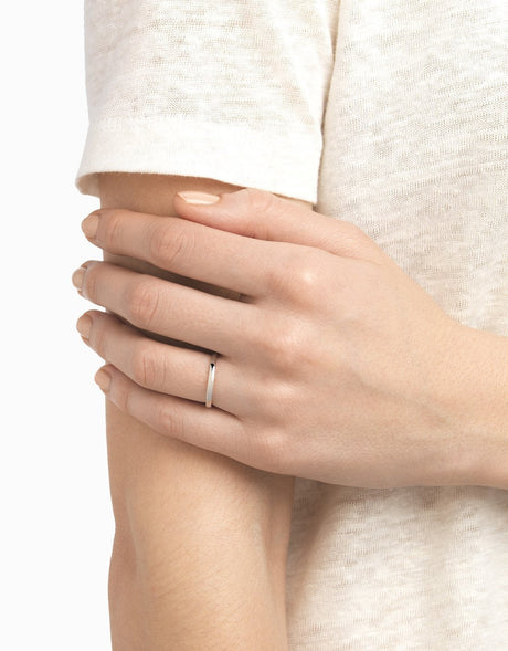 Aliança Essence 25 · Or Blanc - Roosik & Co - Anell