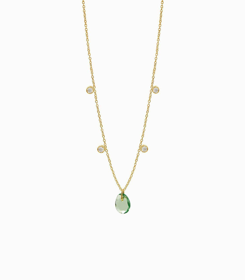 Penjoll Slender Gold · Granat Verd - Roosik & Co - Collaret