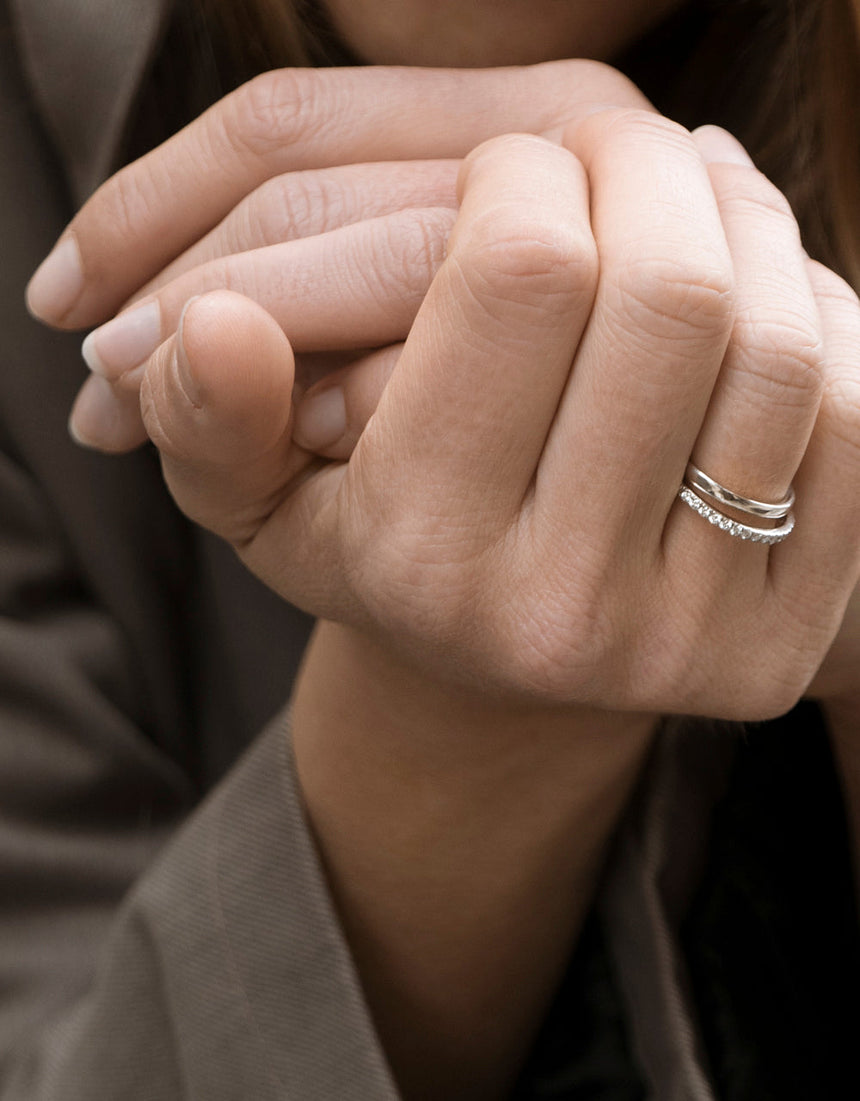 Aliança Essence 25 · Or Blanc - Roosik & Co - Anell