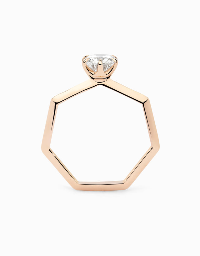 Anell de compromís original amb diamant natural de 0,70ct