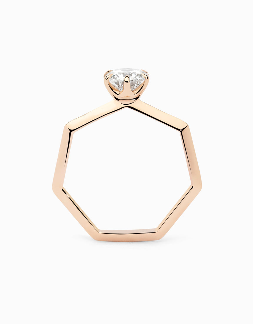 Anell de compromís original amb diamant natural de 0,70ct