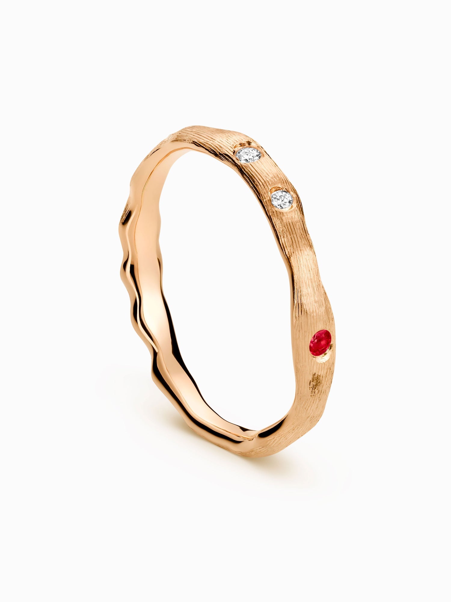 Anell d'Or Touramalli Heptalium · Gravat