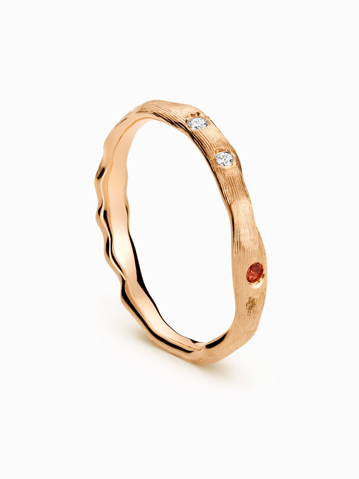 Anell d'Or Touramalli Heptalium · Gravat