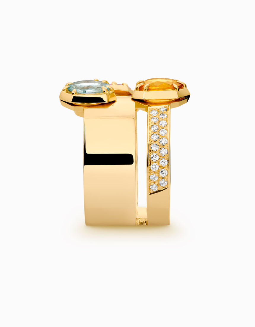 Gallery Sapphire Ring · Triplet