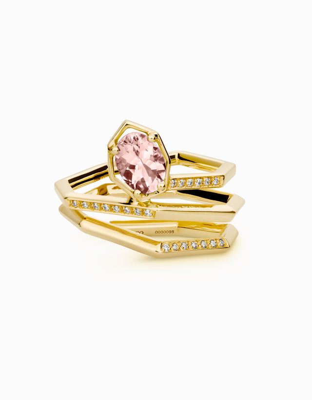 Morganite Helix Ring · Morganite