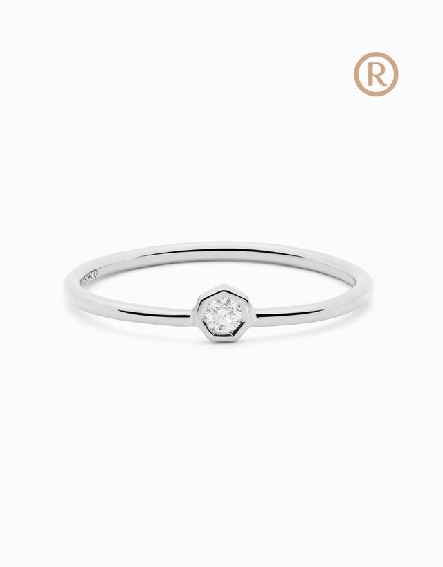 Anillo Diamond · Diamante y Oro Blanco