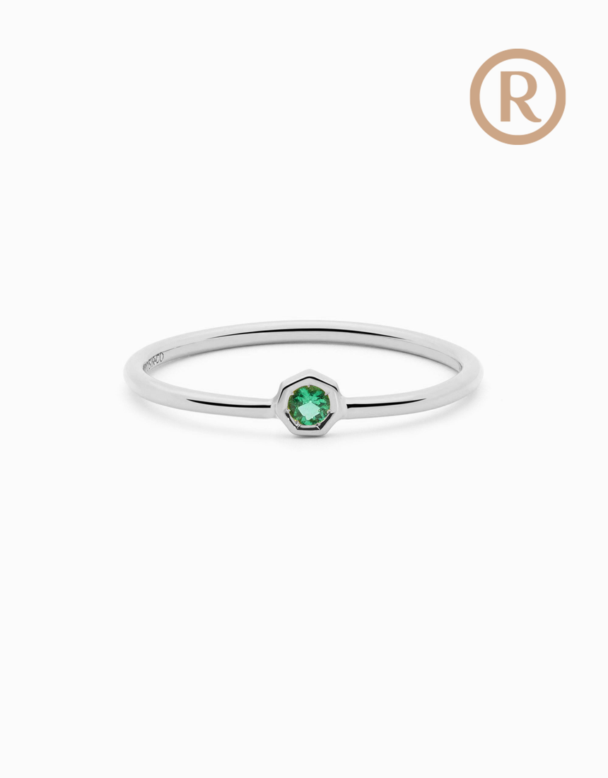 Anell Emerald · Maragda i Or Blanc