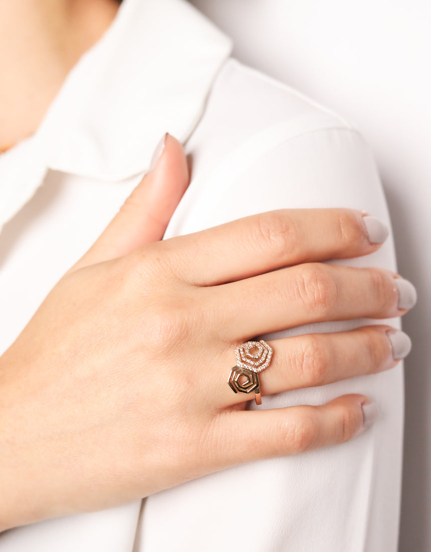 Duo Helix · Diamond ring