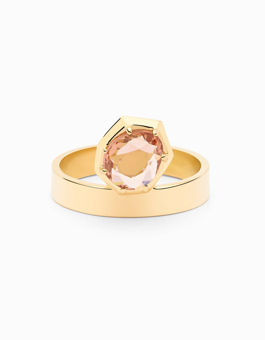 N.7 · Anell d'or groc i granat Malay - Roosik & Co - Anell