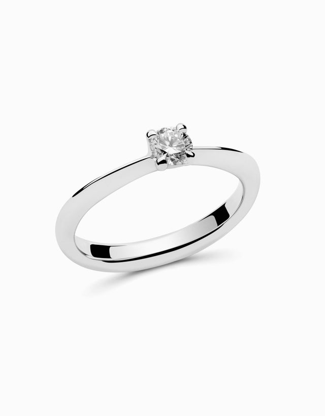 Anell Solitari Slim Platí · 0,35ct - Roosik & Co - Anell