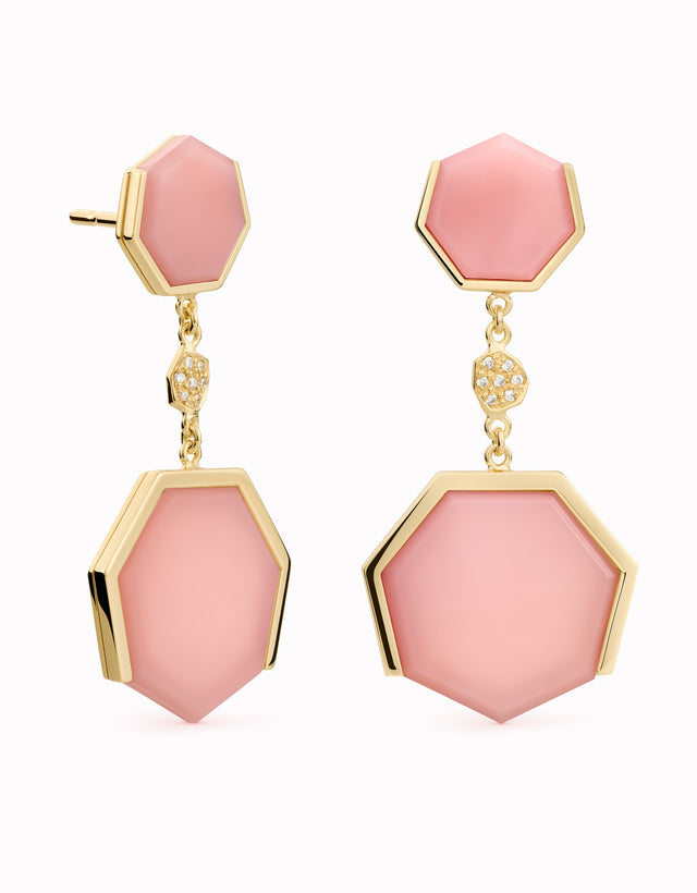 Arracades HeptaBloom Elong · Òpal Rosa