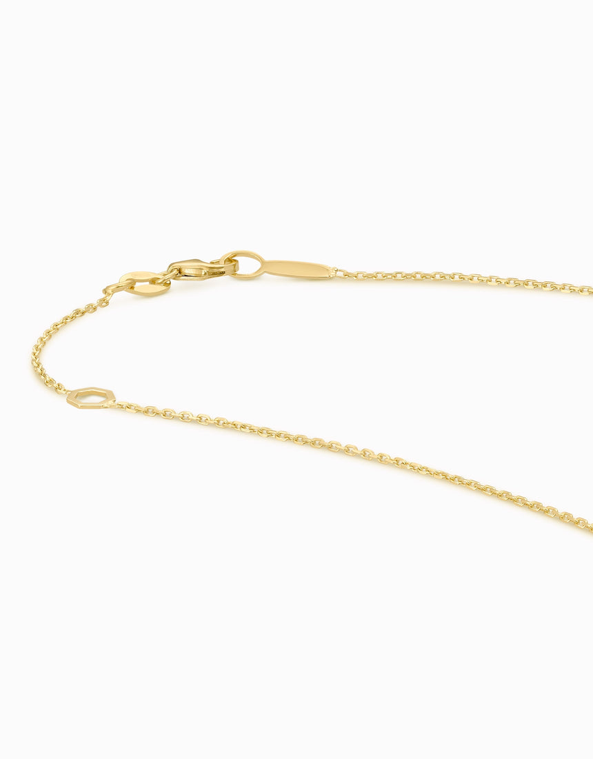 N.93 · Colgante de oro amarillo y Aiguamarina