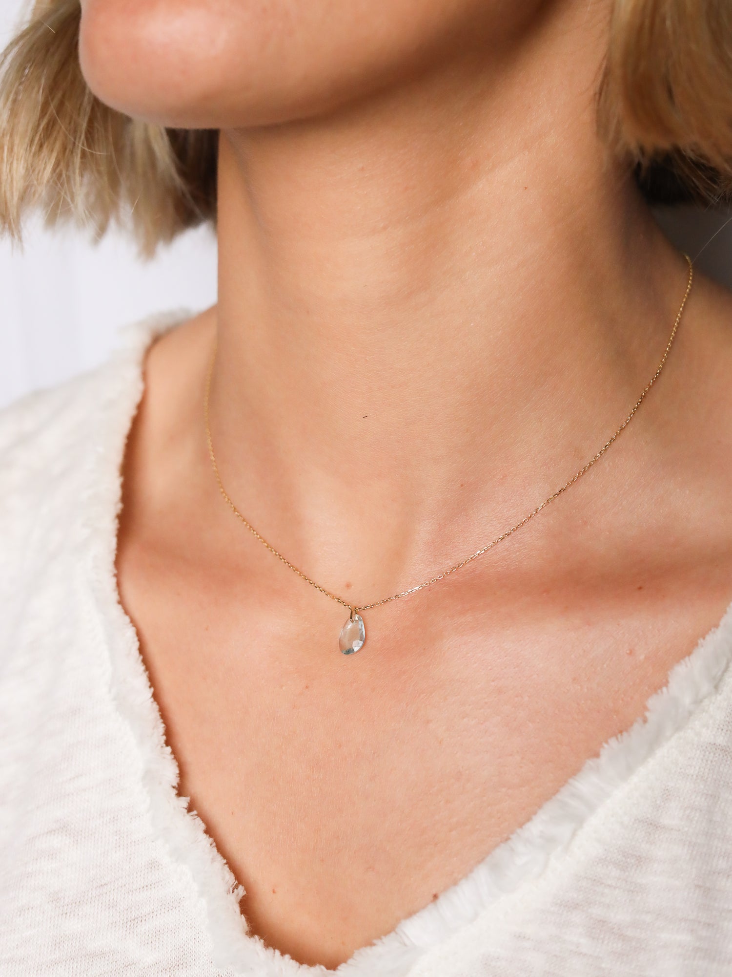 Penjoll Leaf Gold Aqua · Aiguamarina