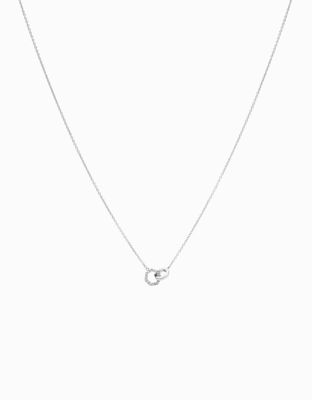 Collaret Little String · Or Blanc & Diamant - Roosik & Co - Penjoll