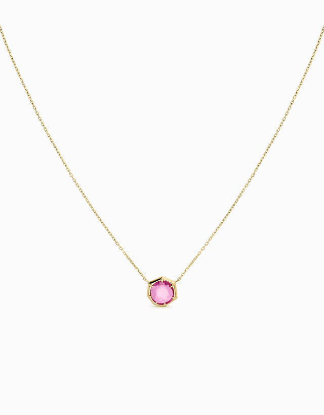 N.72 · Penjoll d'or groc i Safir Rosa