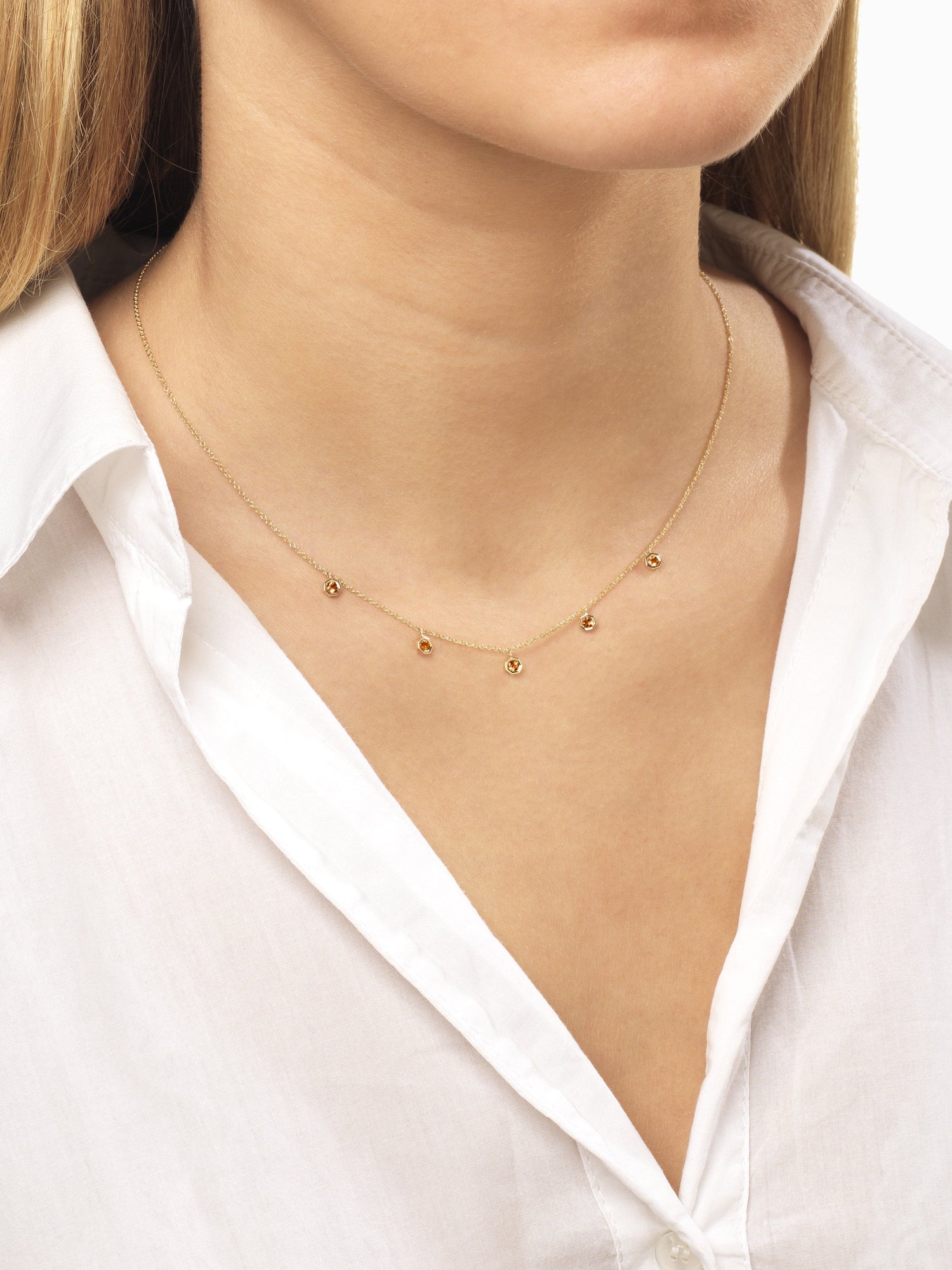 Collaret Golden V · Safir Groc - Roosik & Co - Collaret