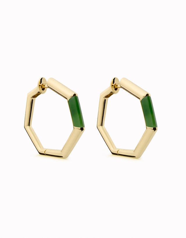 Pendientes de aro HeptaBloom · Gems
