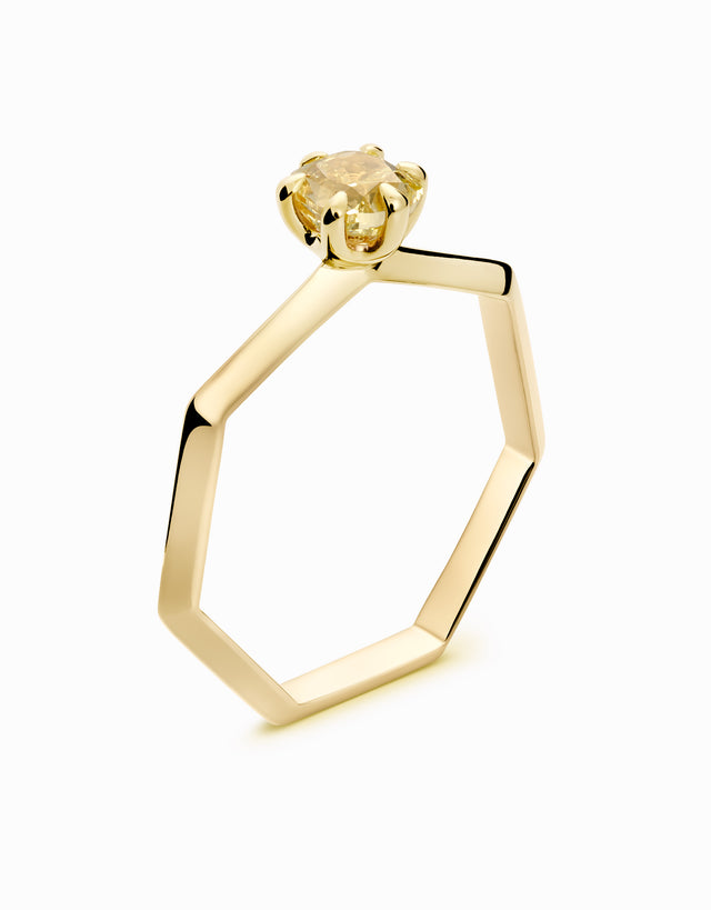 HeptaSolitaire Fancy Yellow · 0.50ct