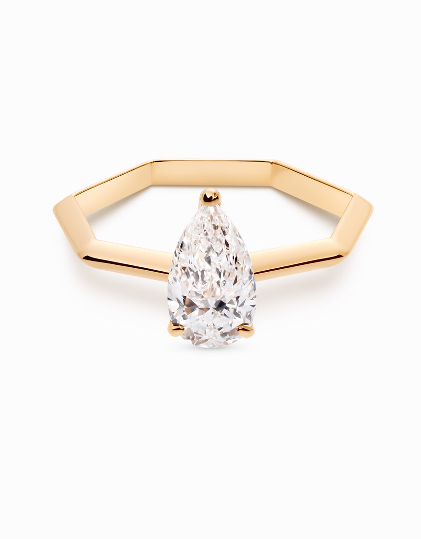 Anell HeptaSolitaire · Diamond Pear Rose