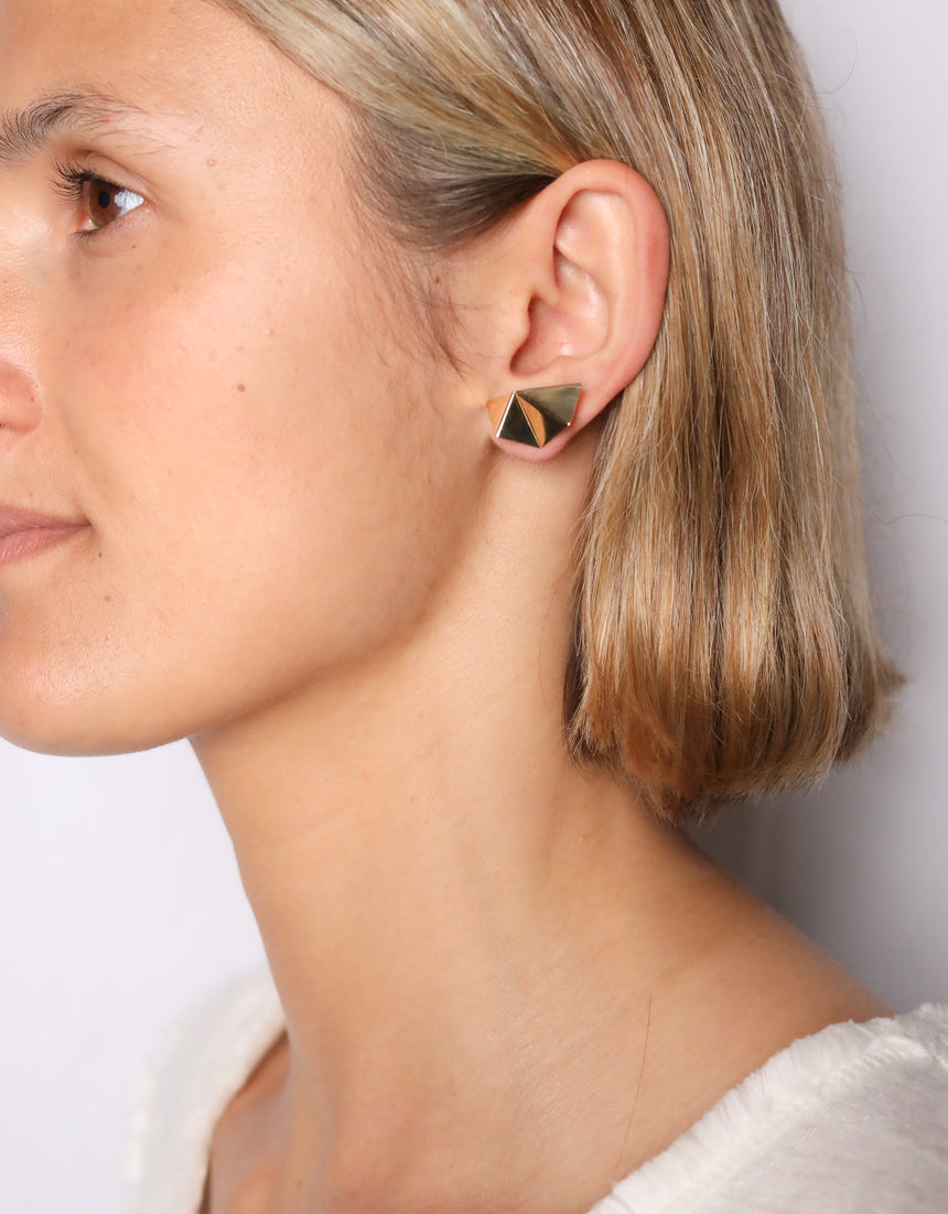 Mosaik earrings · Yellow gold