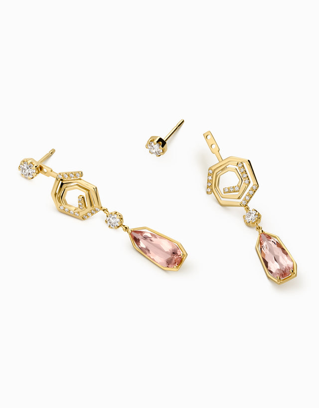 Pendientes Helix Morganite · Morganita