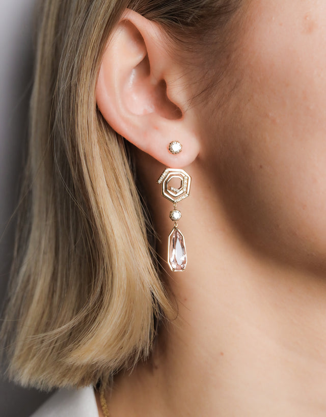 Pendientes Helix Morganite · Morganita