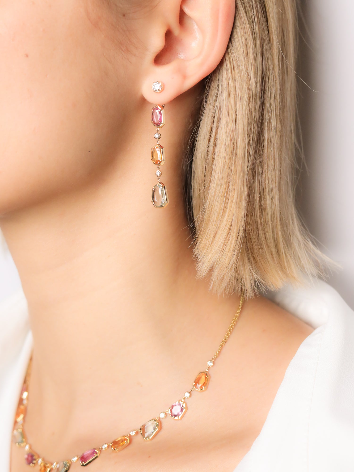 Pendientes Gallery · Zafiros y Aguamarina