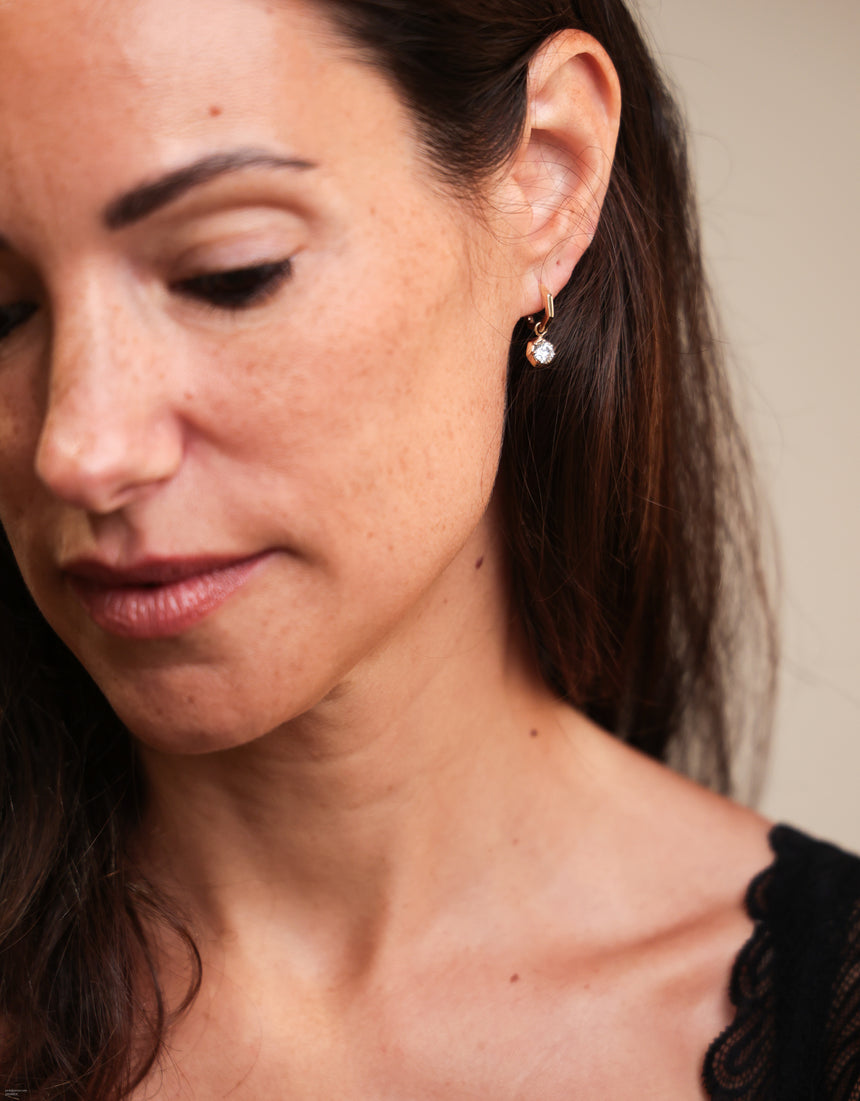 N.63 · Gold hoop earrings · Diamond