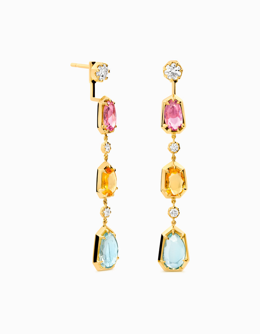 Pendientes Gallery · Zafiros y Aguamarina