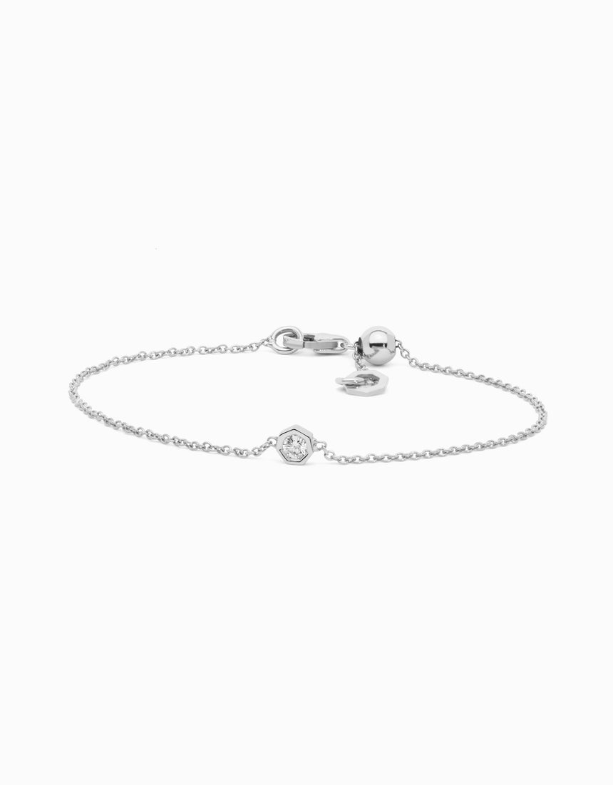 Polsera Diamond · Or Blanc - Roosik & Co - Polsera