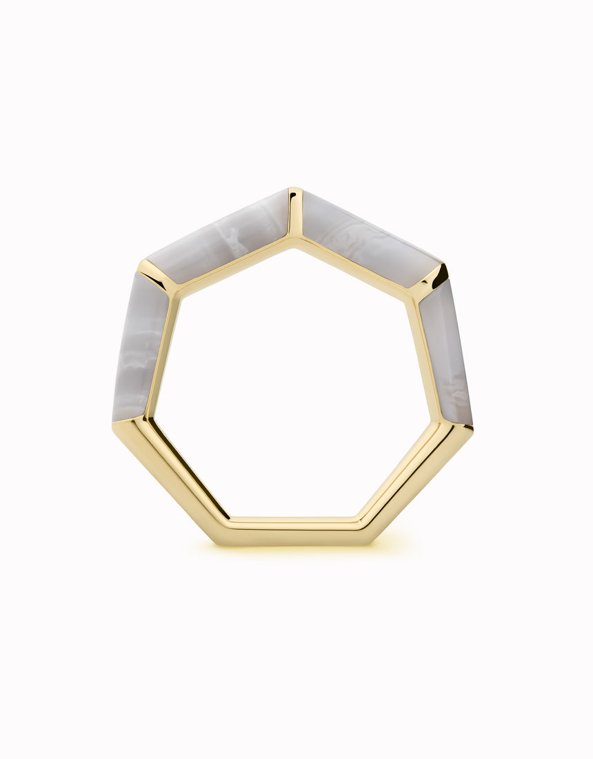 Anillo HeptaBloom · Wide Gem