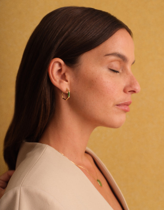 Pendientes de aro HeptaBloom · Gems