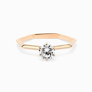 Anillos de compromiso de oro rosa