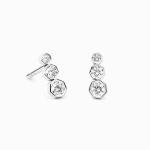 Pendientes de oro blanco