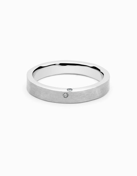 Aliança Modern 3 · Or blanc - Roosik & Co -