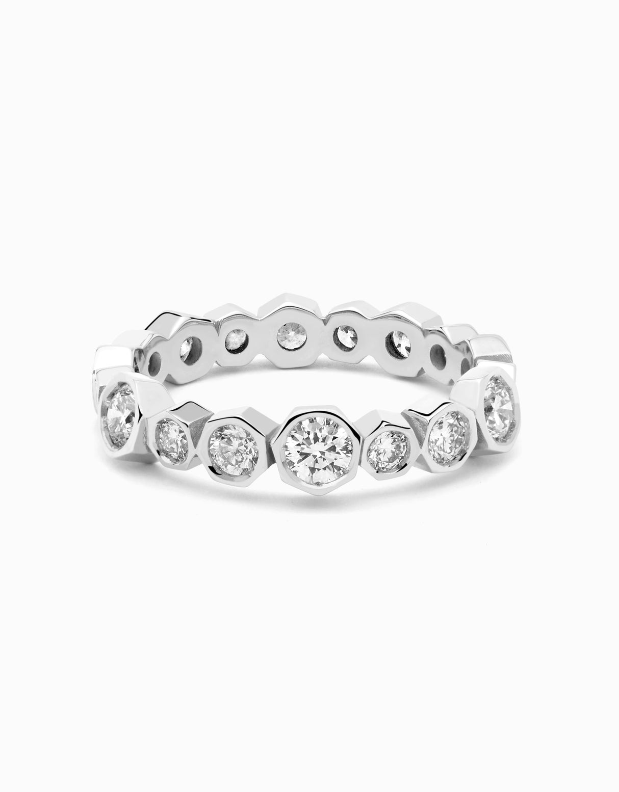 Twin White Ring · Diamonds
