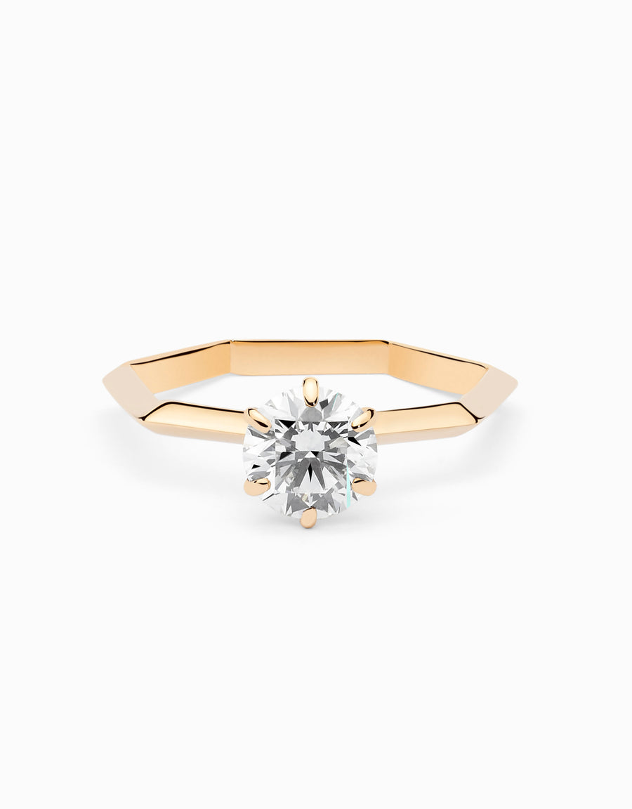 Engagement HeptaSolitaire Ring · 1,00CT Diamond