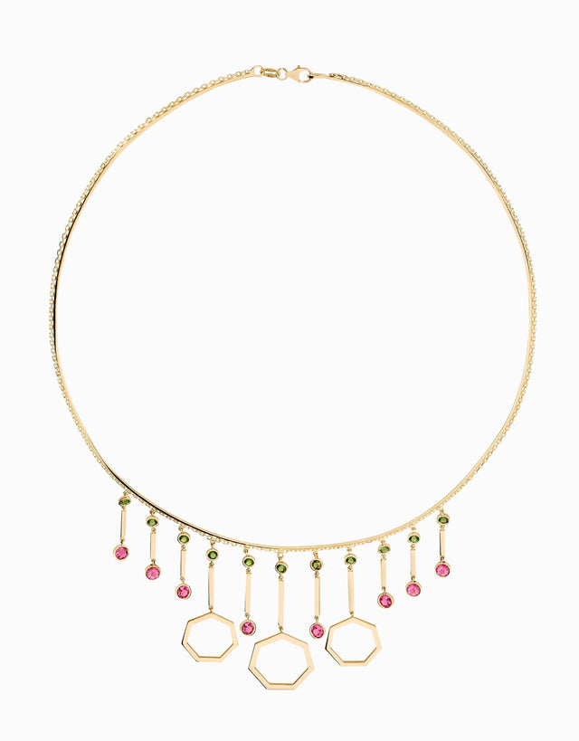Heptadrop necklace · Tourmalines