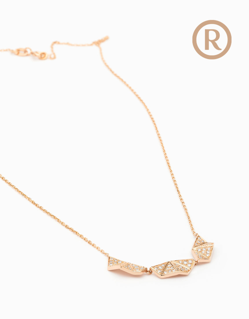 Mosaik Diamond Necklace · Rose Gold