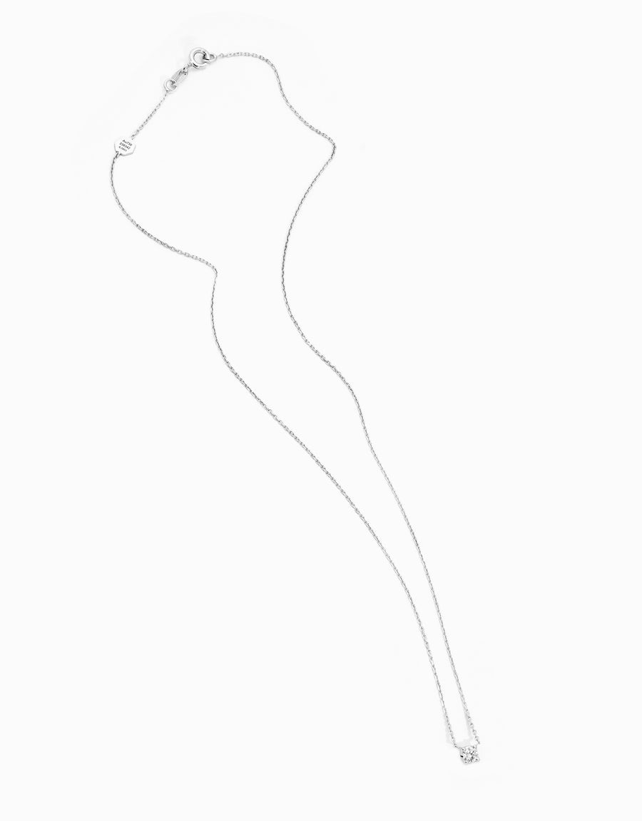 White Solitaire Pendant · 0,10 ct