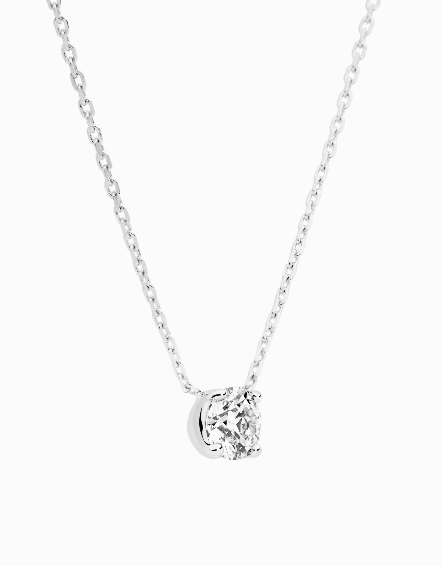 White Solitaire pendant · 1 ct