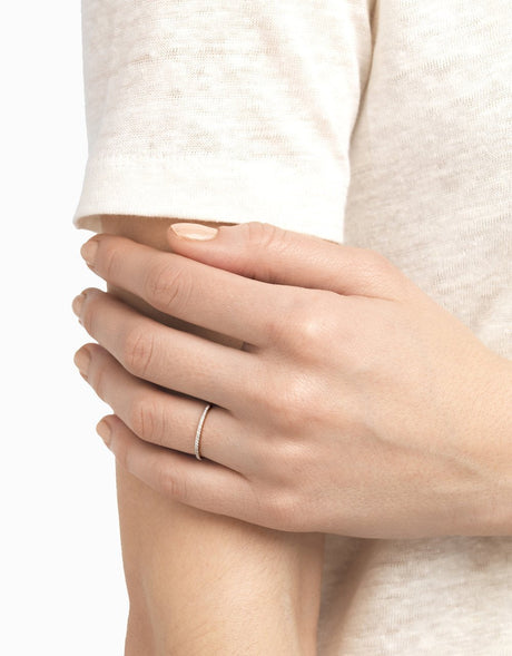 Aliança Thin White · 0,15ct - Roosik & Co - Anell